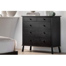 Gallery Direct Wycombe Black Oak 5 Drawer Chest of Drawers