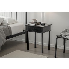Gallery Direct Wycombe Black Oak 1 Drawer Bedside Table