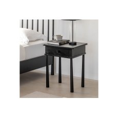 Gallery Direct Wycombe Black Oak 1 Drawer Bedside Table