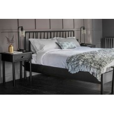 Gallery Direct Wycombe Black Oak 1 Drawer Bedside Table