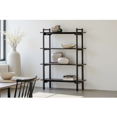 Gallery Direct Wycombe Black Oak Open Display Bookcase