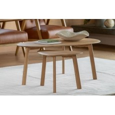 Gallery Direct Madrid Coffee Table Nest in Oak