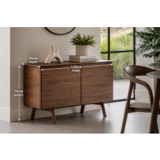 Gallery Direct Madrid Sideboard in Walnut Gallery Direct Madrid Sideboard in Walnut