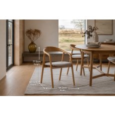 Gallery Direct Madrid Upholstered Dining Chair in Oak (Pair) Gallery Direct Madrid Upholstered Dining Chair in Oak (Pair)