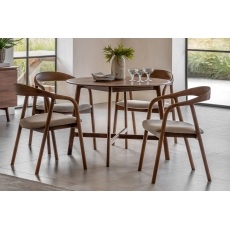 Gallery Direct Madrid Round Dining Table in Walnut