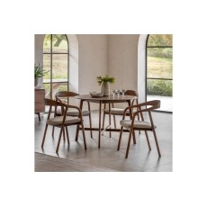 Gallery Direct Madrid Round Dining Table in Walnut