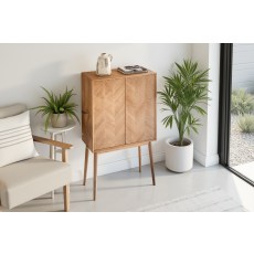 Gallery Direct Milano Oak 2 Door Cocktail Cabinet