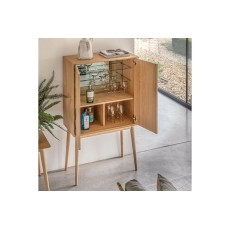 Gallery Direct Milano Oak 2 Door Cocktail Cabinet