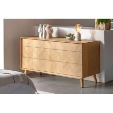 Gallery Direct Milano Oak 6 Drawer Chest of Drawers