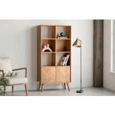 Gallery Direct Milano Oak 2 Door Open Display