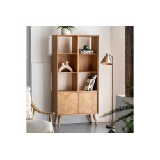 Gallery Direct Milano Oak 2 Door Open Display