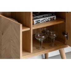 Gallery Direct Milano Oak 2 Door Open Display