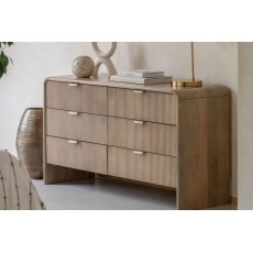 Gallery Direct Colonna Mango Wood 6 Drawer Chest of Drawers