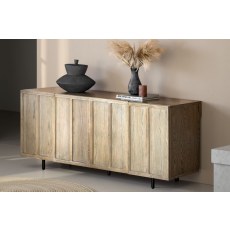 Gallery Direct Panelled Smoked Oak Large Sideboard