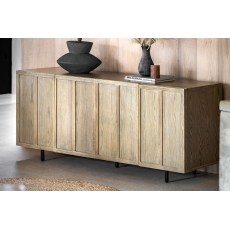Gallery Direct Panelled Smoked Oak Large Sideboard