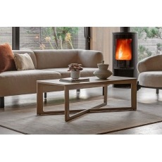 Gallery Direct Panelled Smoked Oak Coffee Table