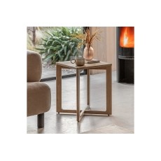 Gallery Direct Panelled Smoked Oak Side Table
