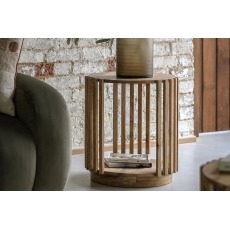Gallery Direct Voss Mango Wood Slatted Side Table