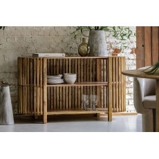 Gallery Direct Voss Mango Wood Slatted Sideboard Console Table