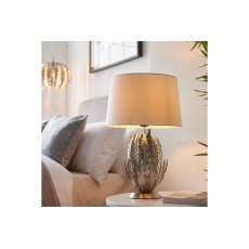 Gallery Direct Delphine 1 Table Lamp Silver Leaf