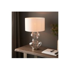 Gallery Direct Kelda Shaped Table Lamp Satin Brass Vintage White