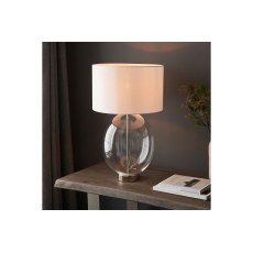Gallery Direct Kelda Oval Table Lamp Bright Nickel