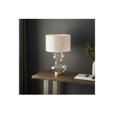 Gallery Direct Kelda Shaped Table Lamp Bright Nickel