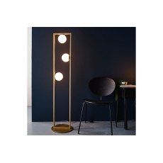 Gallery Direct Teo 3 Floor Lamp Brushed Gold