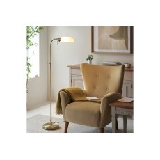 Gallery Direct Pharmacy 1 Floor Lamp Antique Brass Opal Glass