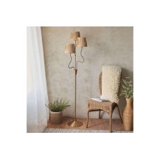 Gallery Direct Wriggle 3 Floor Lamp Brushed Aged Brass