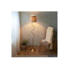 Gallery Direct Wriggle 1 Floor Lamp Brushed Aged Brass