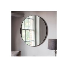 Gallery Direct Bowie Round Mirror Black 800x800mm