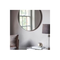 Gallery Direct Bowie Round Mirror Black 800x800mm