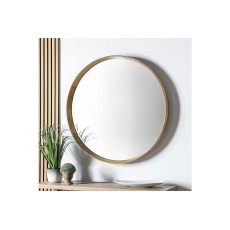 Gallery Direct Keaton Round Mirror Oak 735x735mm