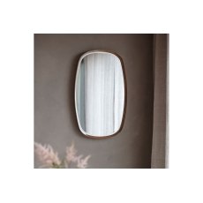 Gallery Direct Keaton Mirror Walnut 900x550mm