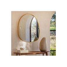 Gallery Direct Holworth Pebble Mirror Gold 700x900mm
