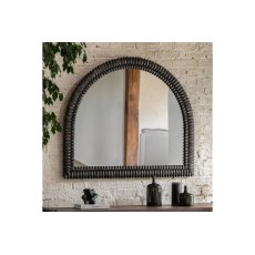 Gallery Direct Pimlico Arch Overmantle Black Wash 1200x1000mm