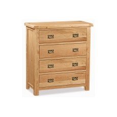 Salisbury Waxed Premium Oak 4 Drawer Chest Of Drawers