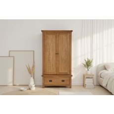 Salisbury Waxed Premium Oak Gents Wardrobe Salisbury Waxed Premium Oak Gents Wardrobe