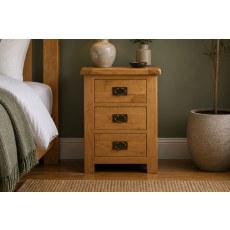 Salisbury Waxed Premium Oak Wide Bedside Table