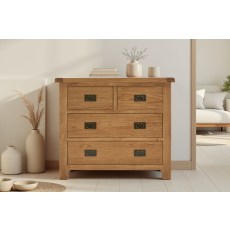 Salisbury Waxed Premium Oak 2 Over 2 Chest Of Drawers Salisbury Waxed Premium Oak 2 Over 2 Chest Of Drawers