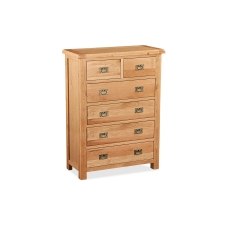 Salisbury Waxed Premium Oak 2 Over 4 Chest Of Drawers