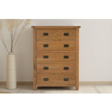 Salisbury Waxed Premium Oak 2 Over 4 Chest Of Drawers Salisbury Waxed Premium Oak 2 Over 4 Chest Of Drawers