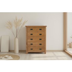 Salisbury Waxed Premium Oak 2 Over 4 Chest Of Drawers Salisbury Waxed Premium Oak 2 Over 4 Chest Of Drawers