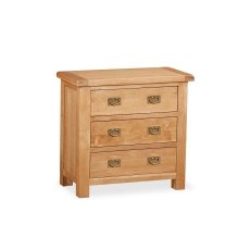 Salisbury Waxed Premium Oak 3 Drawer Chest Of Drawers