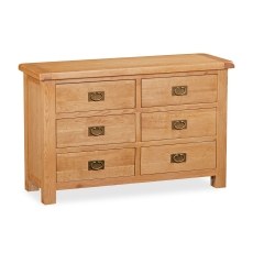 Salisbury Waxed Premium Oak 6 Drawer Chest Of Drawers