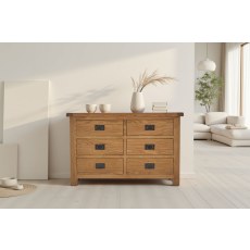 Salisbury Waxed Premium Oak 6 Drawer Chest Of Drawers Salisbury Waxed Premium Oak 6 Drawer Chest Of Drawers