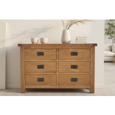 Salisbury Waxed Premium Oak 6 Drawer Chest Of Drawers Salisbury Waxed Premium Oak 6 Drawer Chest Of Drawers