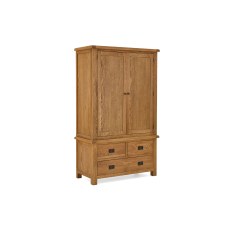 Salisbury Waxed Premium Oak Gents 3 Drawer Wardrobe Salisbury Waxed Premium Oak Gents 3 Drawer Wardrobe