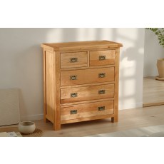 Salisbury Waxed Premium Oak 2 Over 3 Chest Of Drawers Salisbury Waxed Premium Oak 2 Over 3 Chest Of Drawers